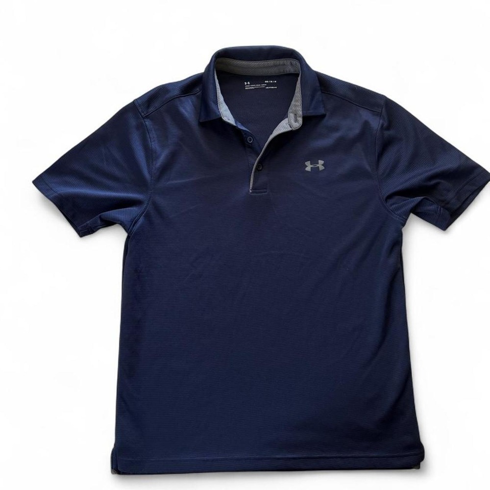 Men's Under Armour Loose Navy Blue Polo Size M